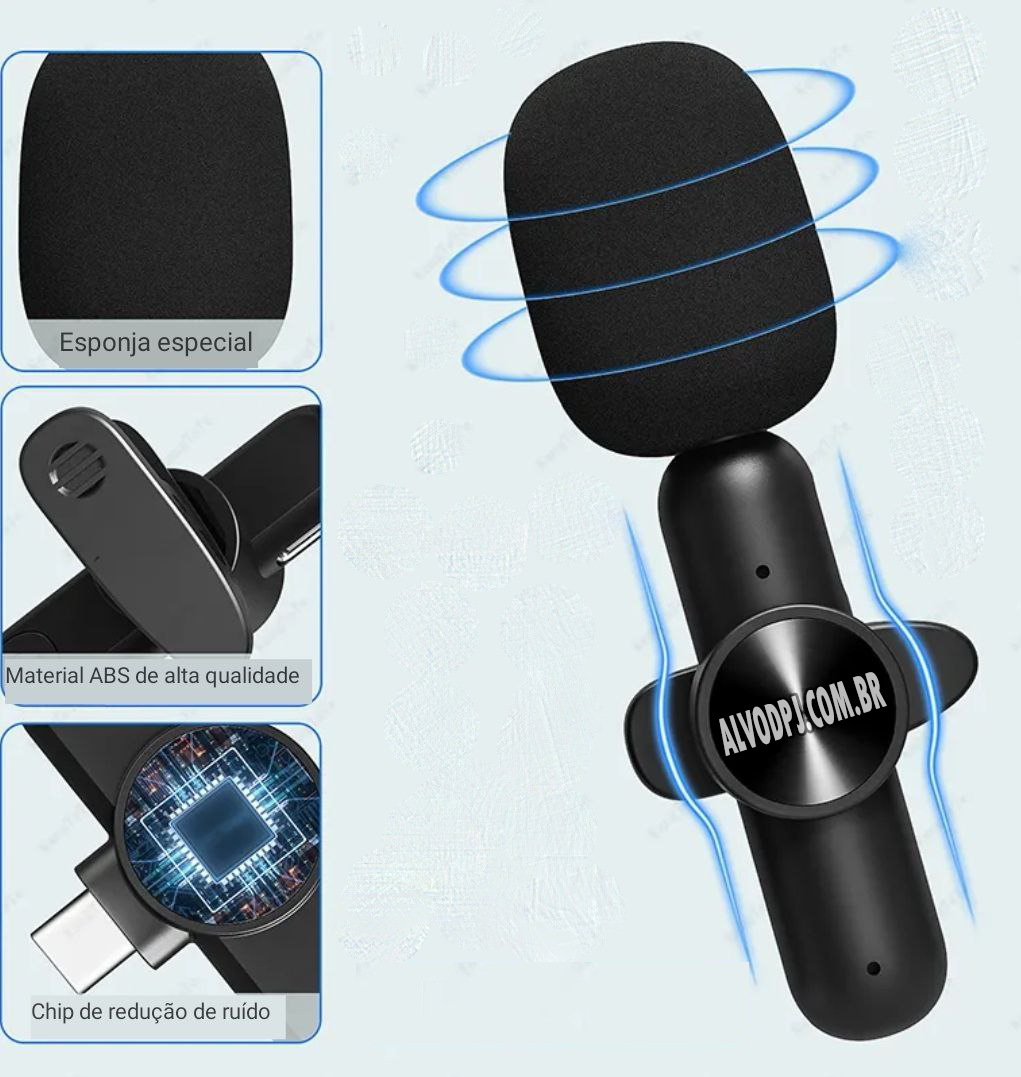 microfone de lapela dpj cristal super microfone