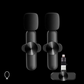 Verificado pelo portal G7: Kit 2 Microfones Profissional de Lapela DPJ Cristal para iPhone, Android e PC